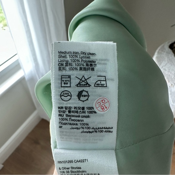 & Other Stories Mint Green Wrap Dress Size 0 - WORN ONCE - Picture 11 of 11